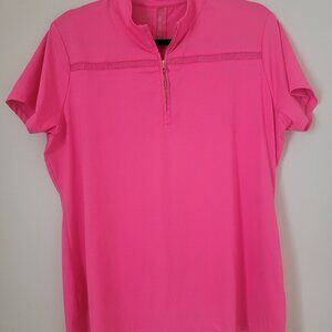 Women's Pink EP Pro XL Golf Polo Short Sleeve Shirt